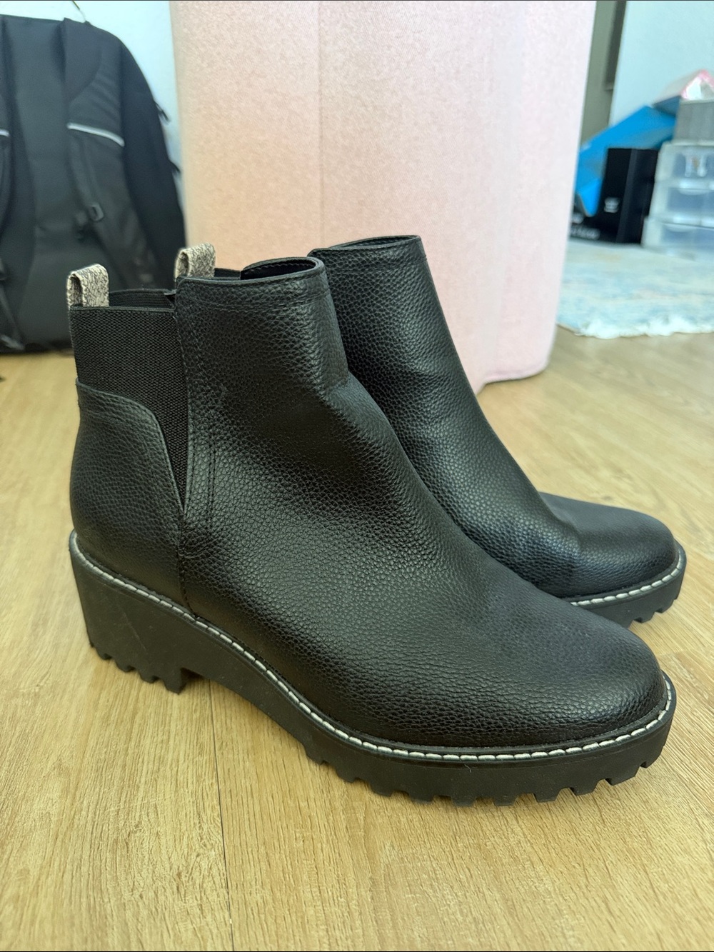 Universal Thread Black Platform Chelsea Ankle Boots
